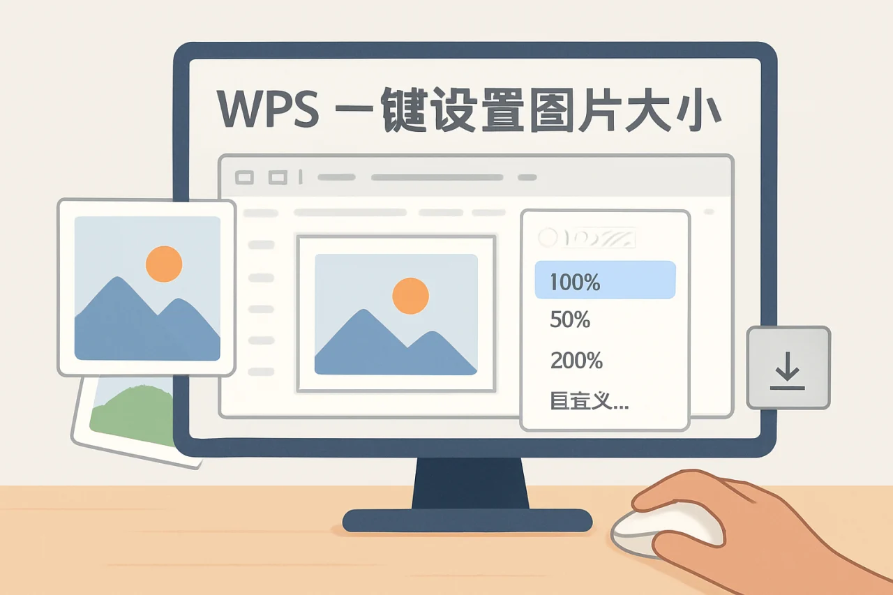 WPS一键设置图片大小