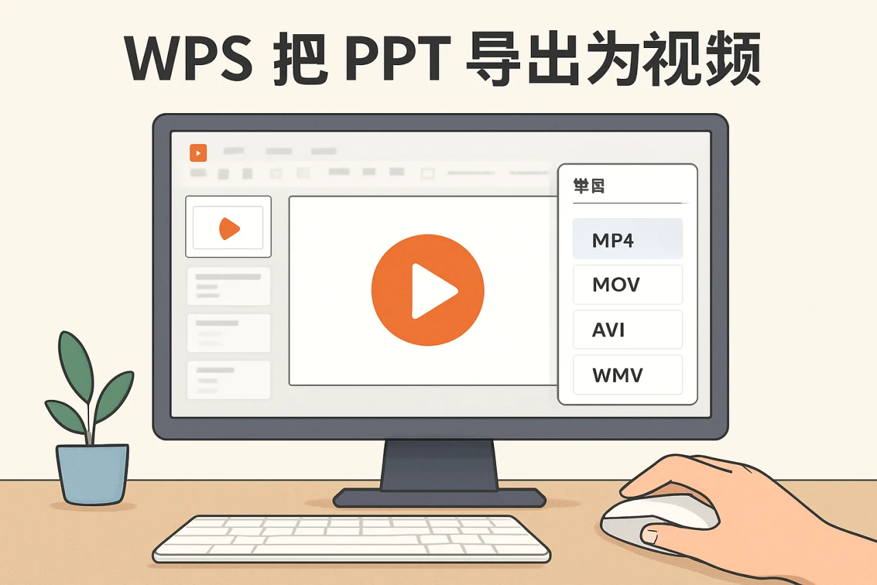WPS 把 PPT 导出为视频