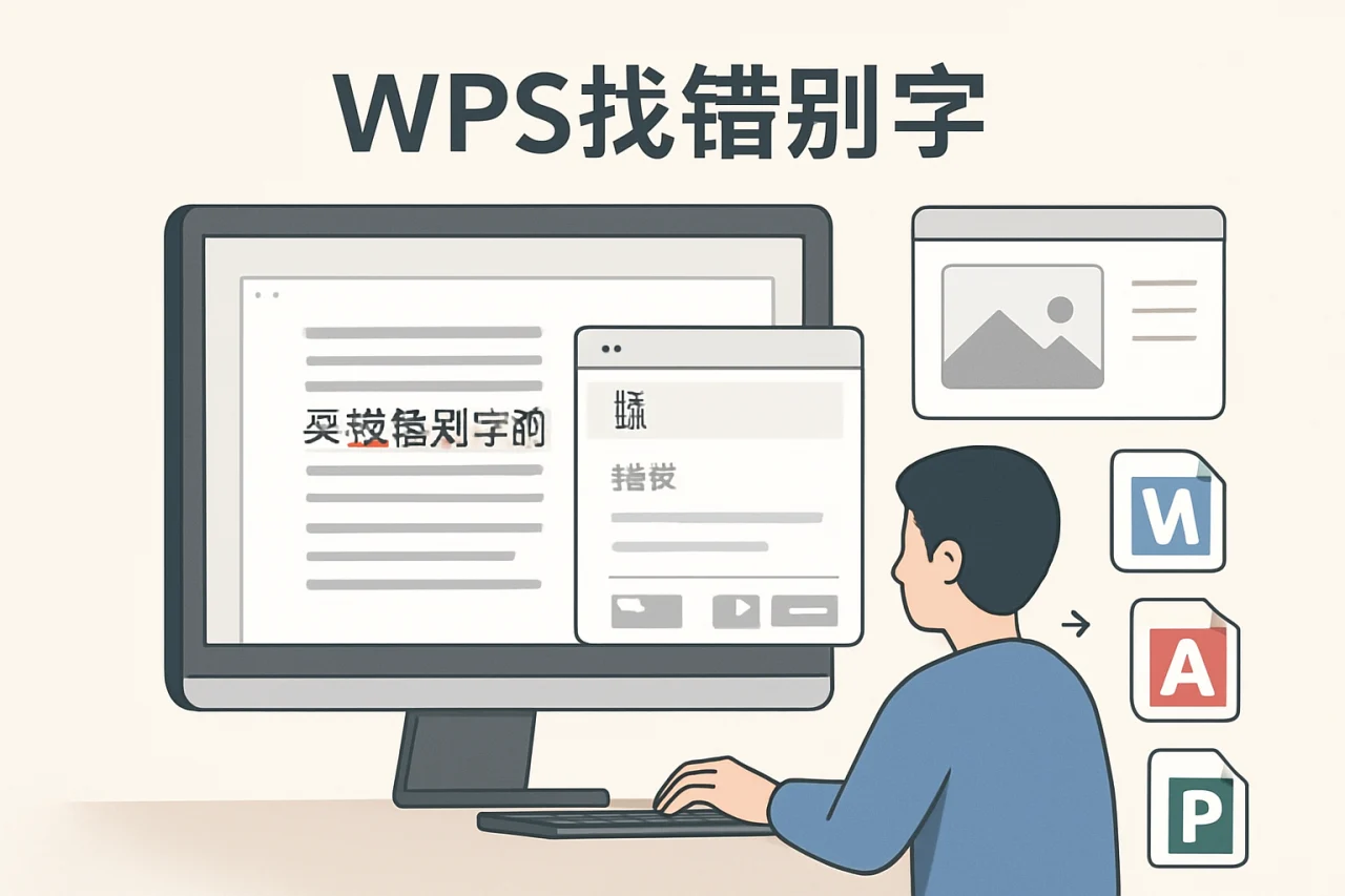 WPS找错别字