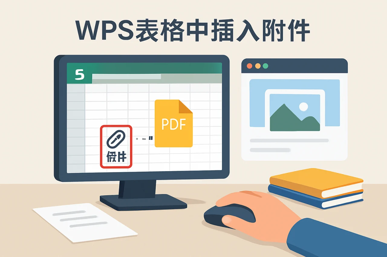 WPS表格中插入附件