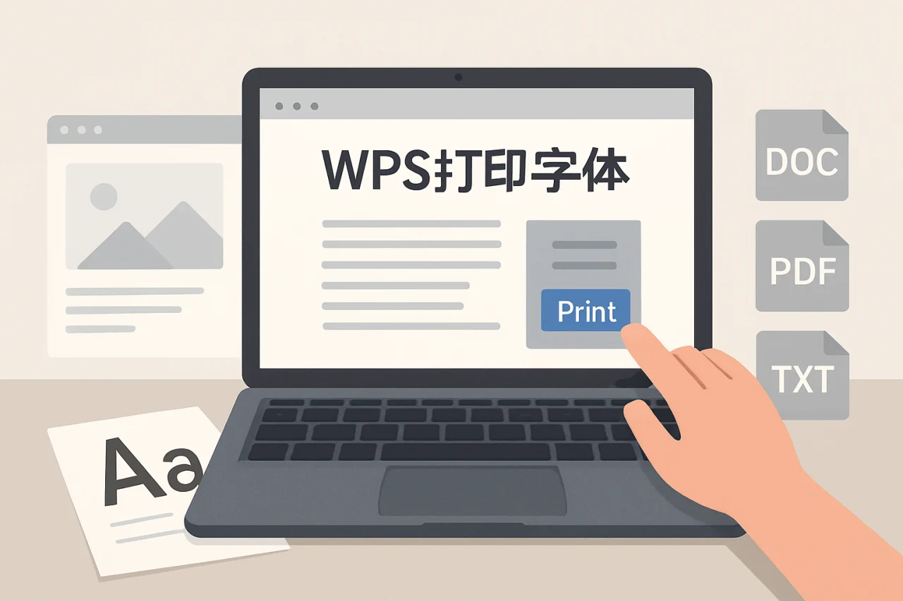 WPS打印字体