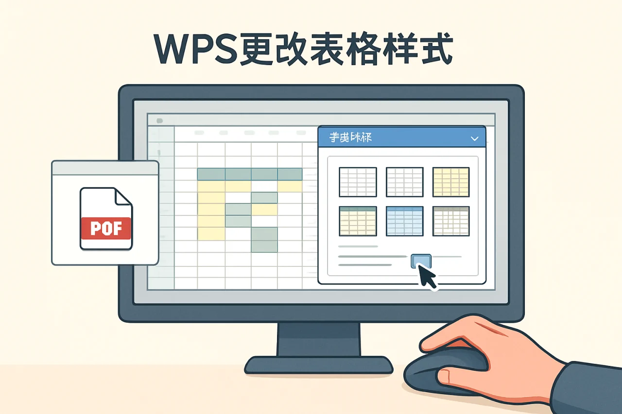 WPS更改表格样式