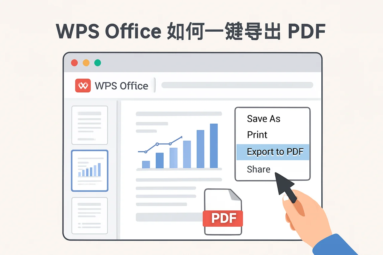 WPS Office 如何一键导出 PDF