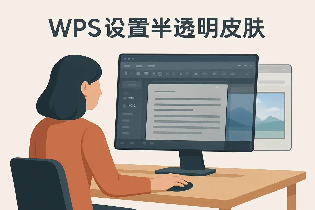 WPS设置半透明皮肤