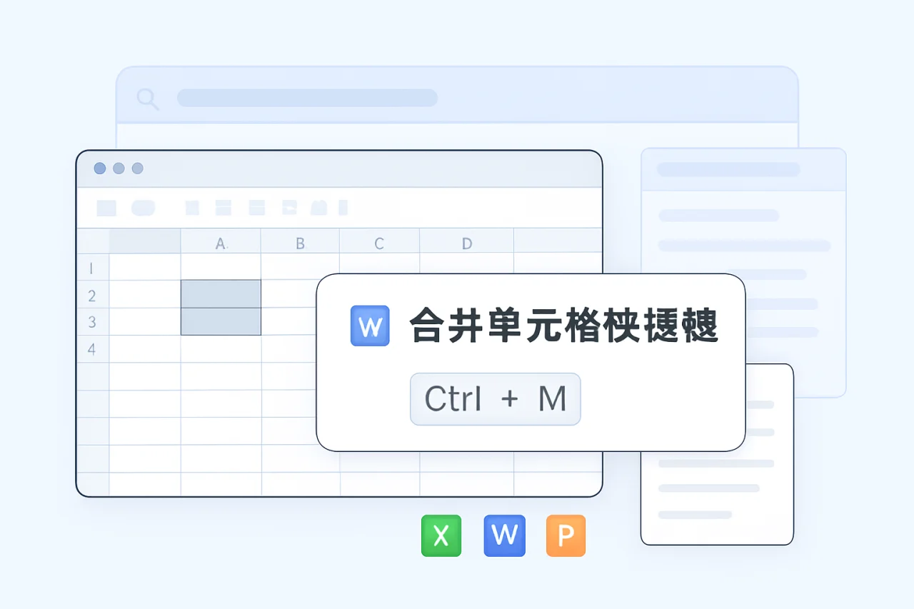wps合并单元格快捷键