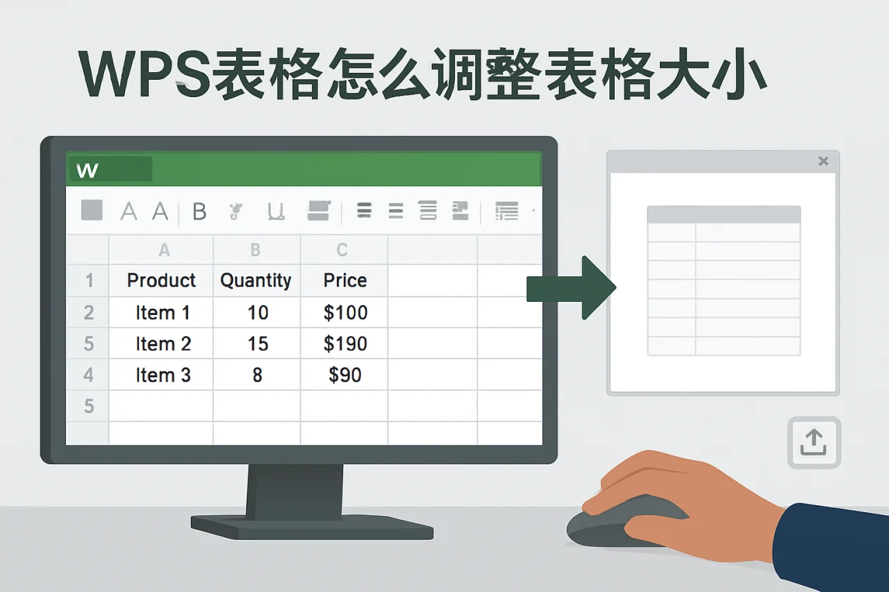 wps表格怎么调整表格大小