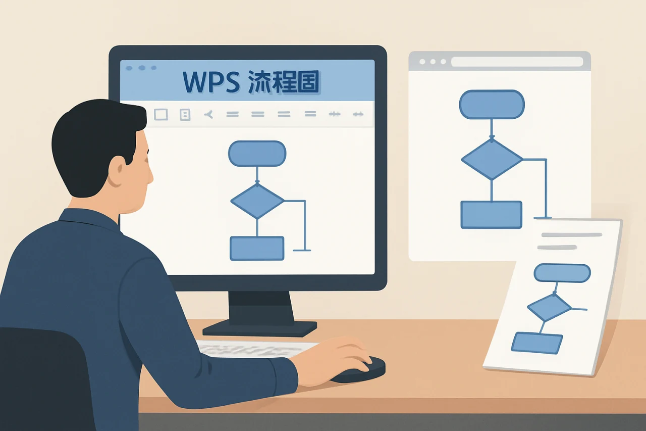 wps流程图