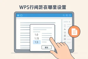wps行间距在哪里设置