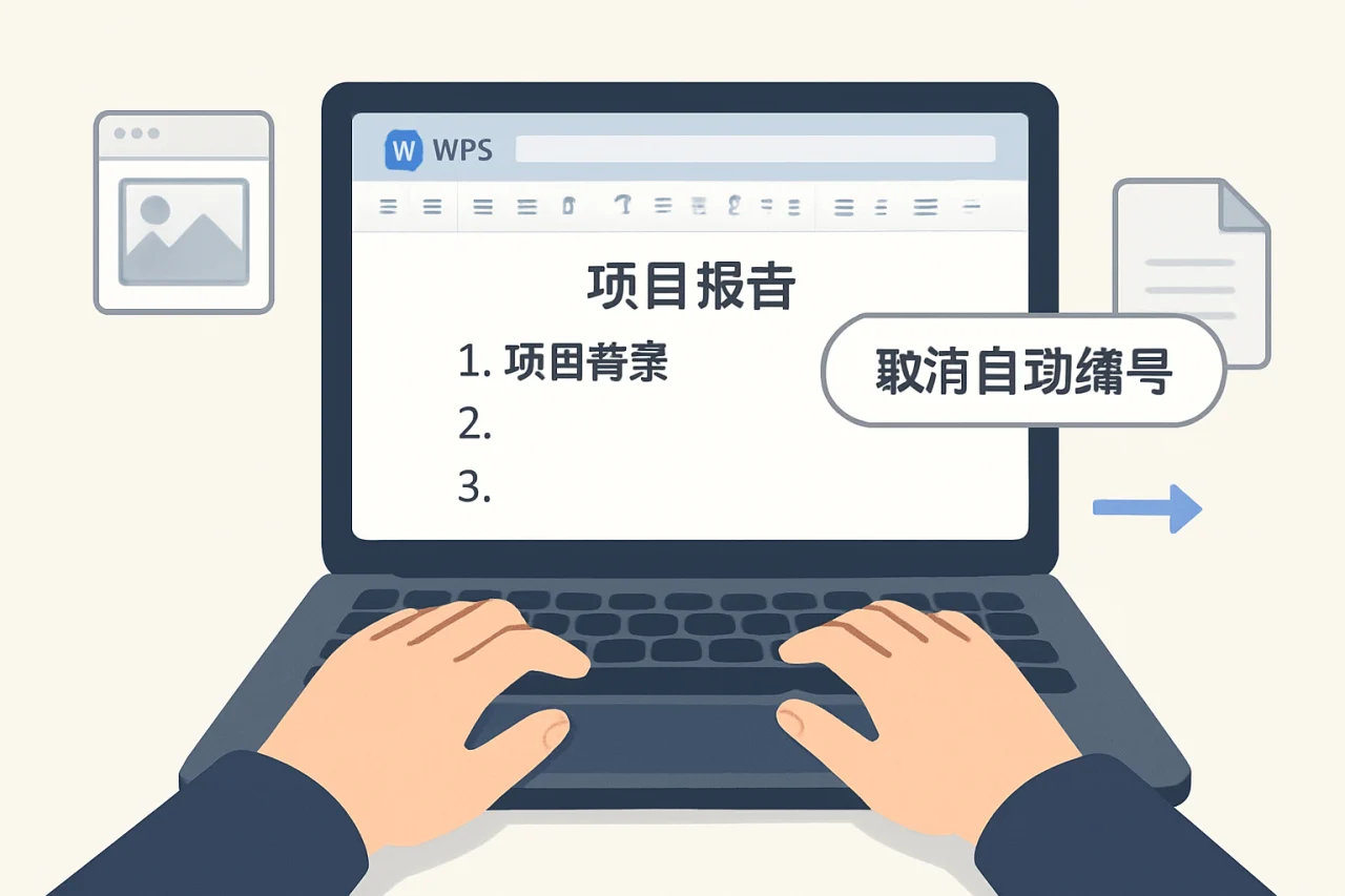 wps取消自动编号