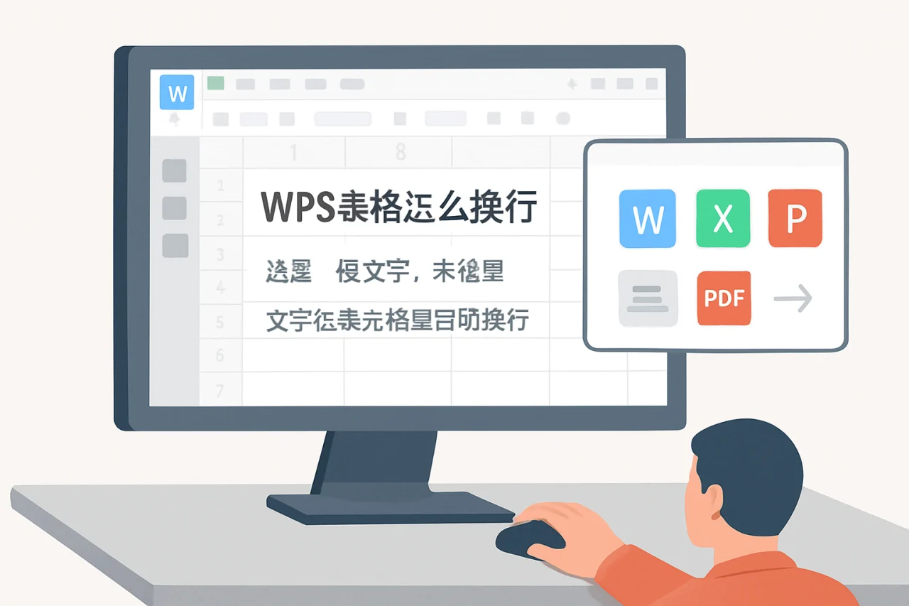 wps表格怎么换行