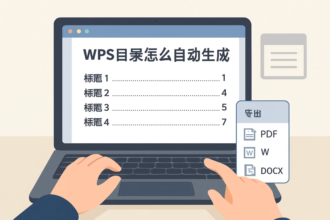 wps目录怎么自动生成