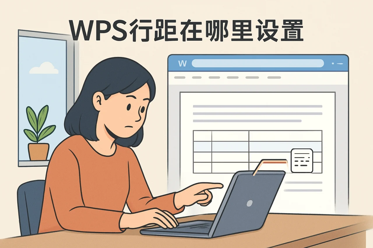 wps行距在哪里设置