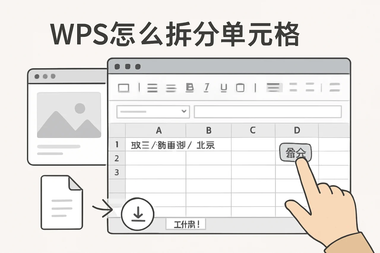 wps怎么拆分单元格