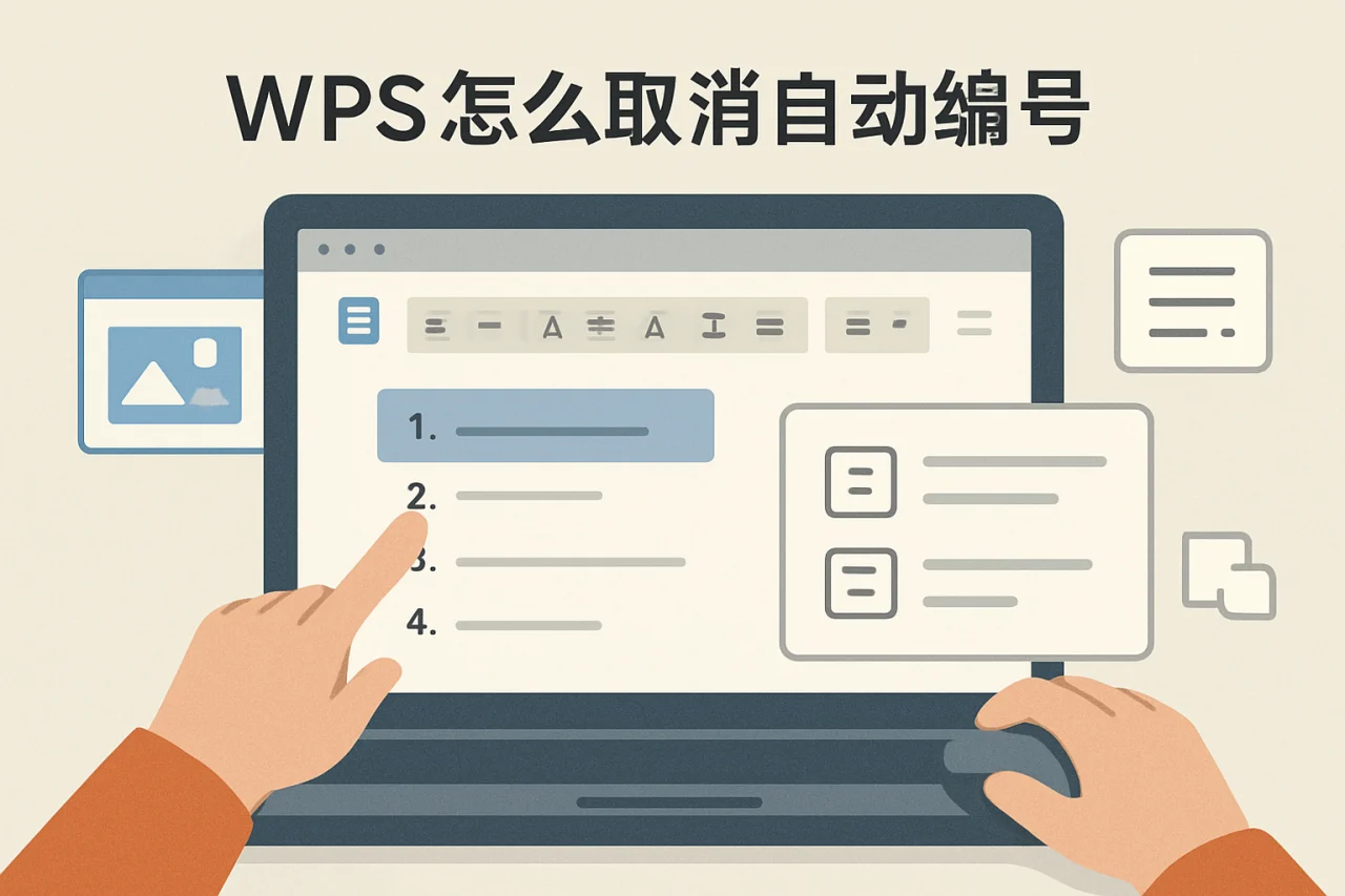 wps怎么取消自动编号
