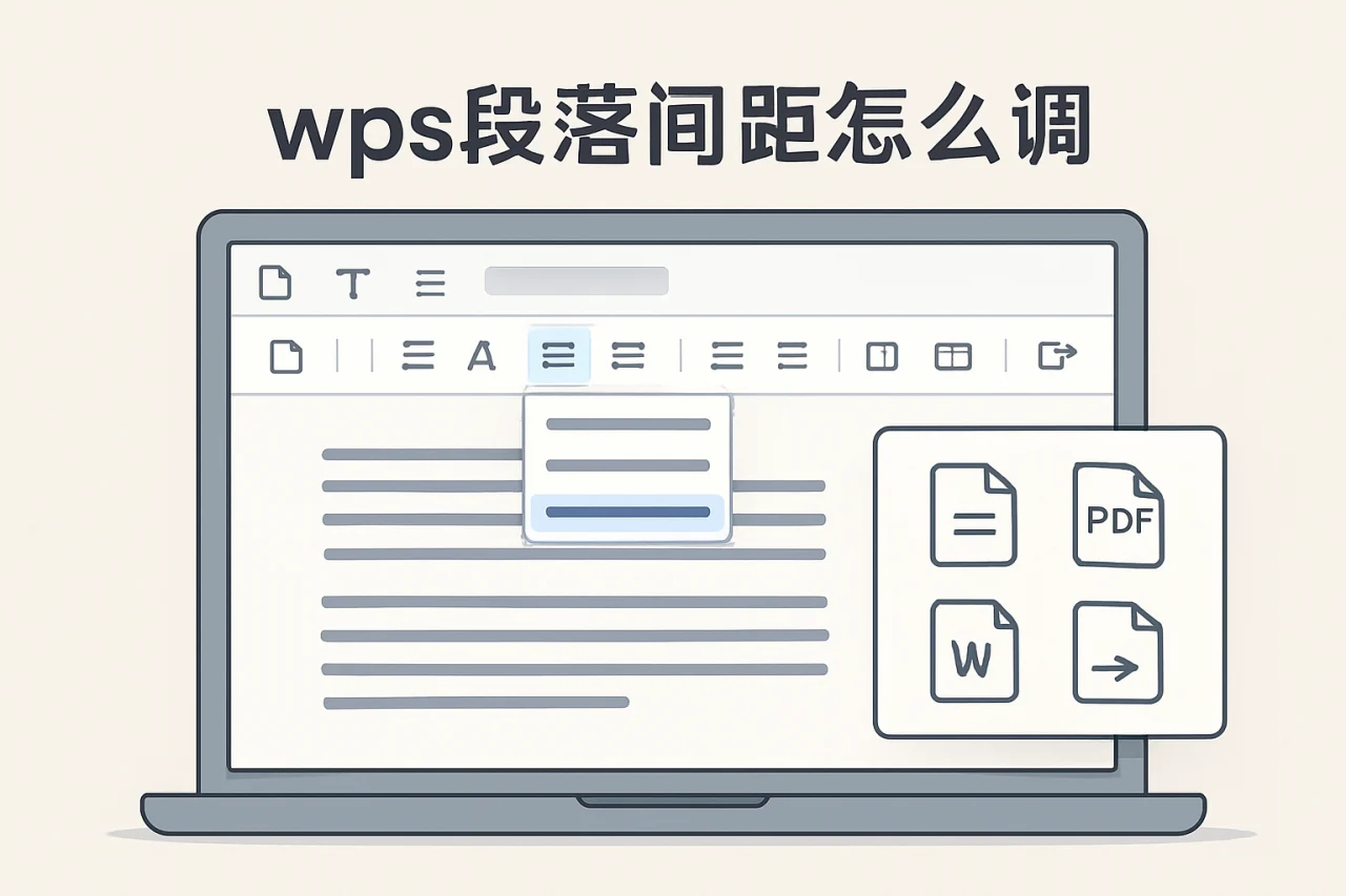 wps段落间距怎么调